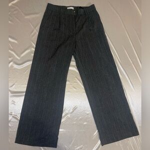 H&M Pinstripe Slacks With Pockets